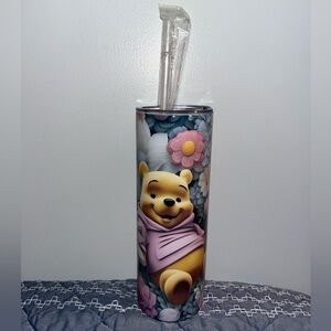 Winnie the Pooh Floral Tumbler with Straw